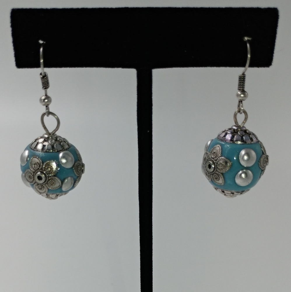 NWT Turquoise Ball Drop Earrings